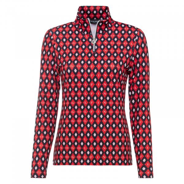 GOLFINO Ladies’ signature top with all-over argyle pattern